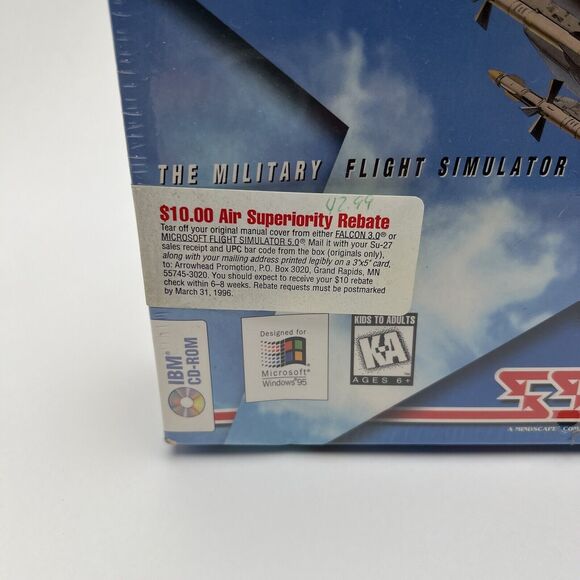 SU-27 Flanker The Military Flight Simulator 1995 Computer Game Sealed Brand New - Picture 2 of 16